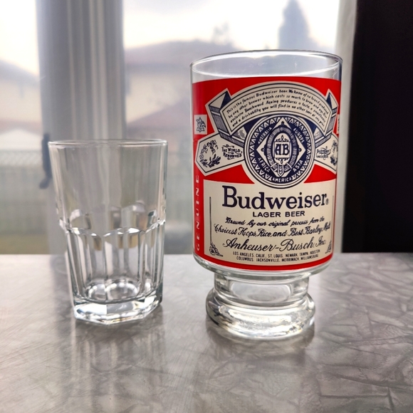 Giant Vintage Budweiser Beer Glass c.1980s - Picture 4 of 7